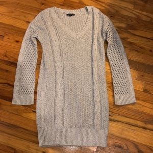 Light gray sweater dress